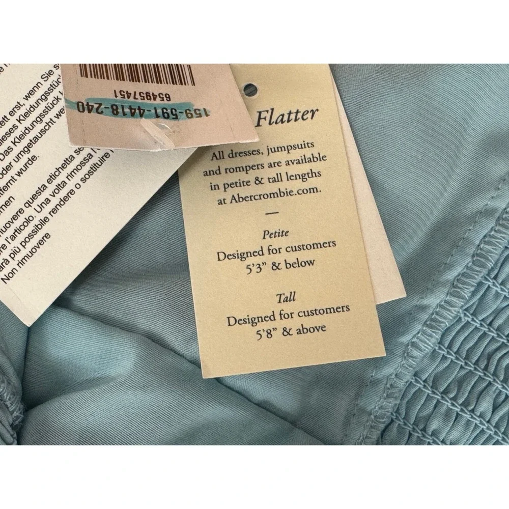 Abercrombie & Fitch‎ Tiered Ruched Babydoll Maxi Dress Women XL NWT $200 Lined
